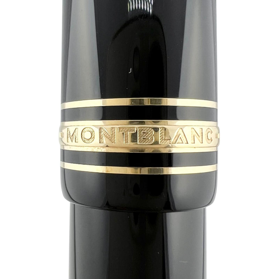 Great MONTBLANC fountain pen Meisterstück 149 white star Black gold 14K mens