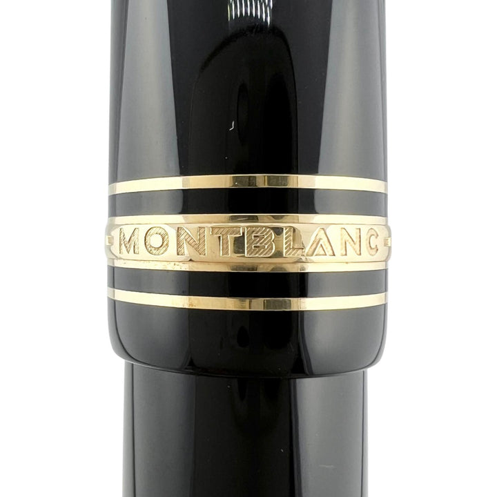 Great MONTBLANC fountain pen Meisterstück 149 white star Black gold 14K mens