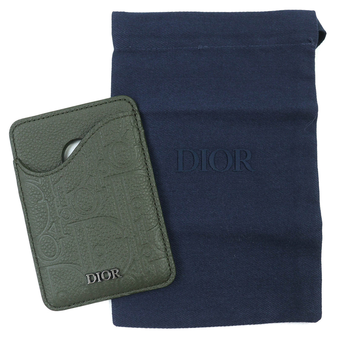 Excellent DIOR Card Case SADDLE saddle Gravity Leather Card Holder 2ADCH168FLG