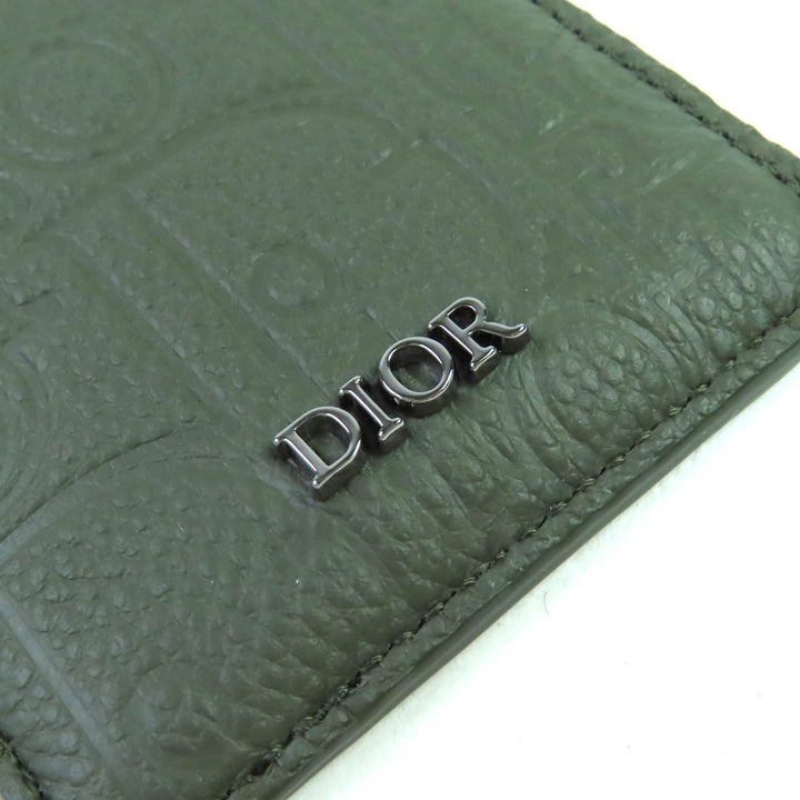 Excellent DIOR Card Case SADDLE saddle Gravity Leather Card Holder 2ADCH168FLG