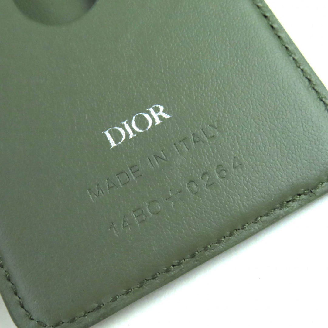 Excellent DIOR Card Case SADDLE saddle Gravity Leather Card Holder 2ADCH168FLG