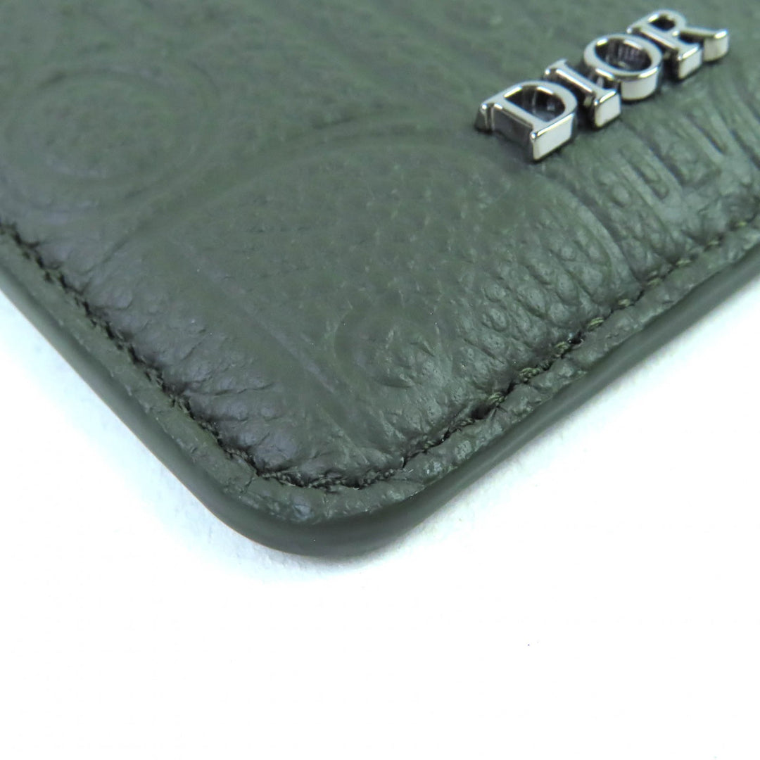 Excellent DIOR Card Case SADDLE saddle Gravity Leather Card Holder 2ADCH168FLG