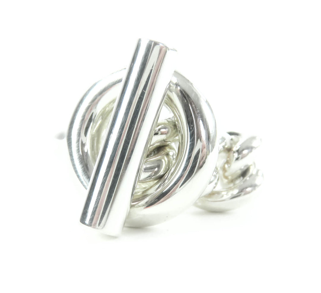 Excellent HERMES Ring Croisette ring Silver AG925 Women