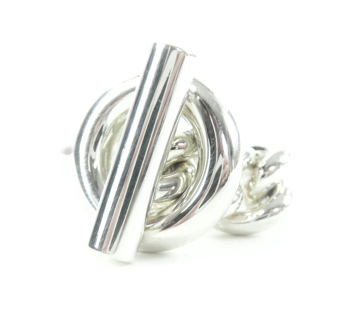Excellent HERMES Ring Croisette ring Silver AG925 Women