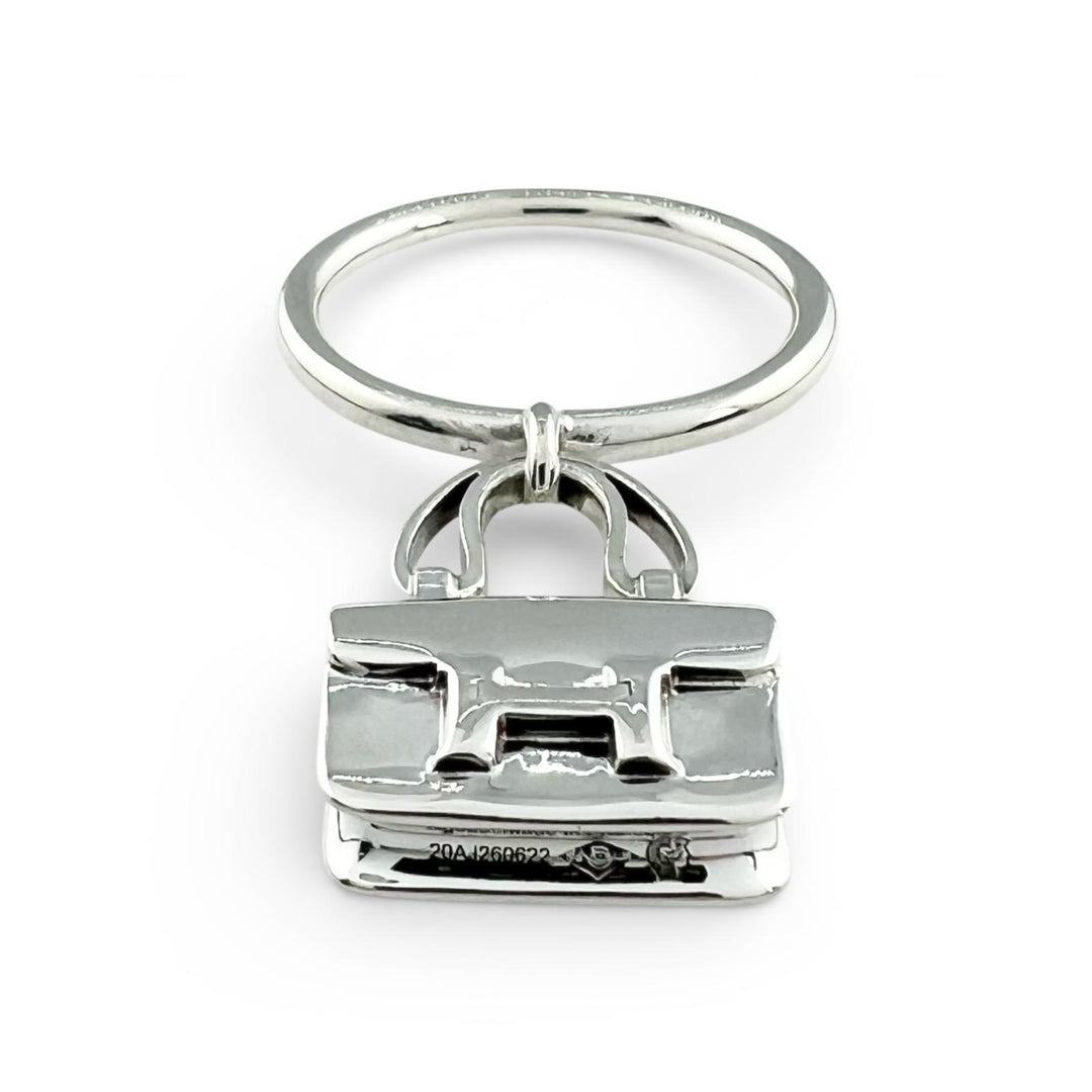 Excellent HERMES Ring Amulet Constance Silver AG925 Women 54