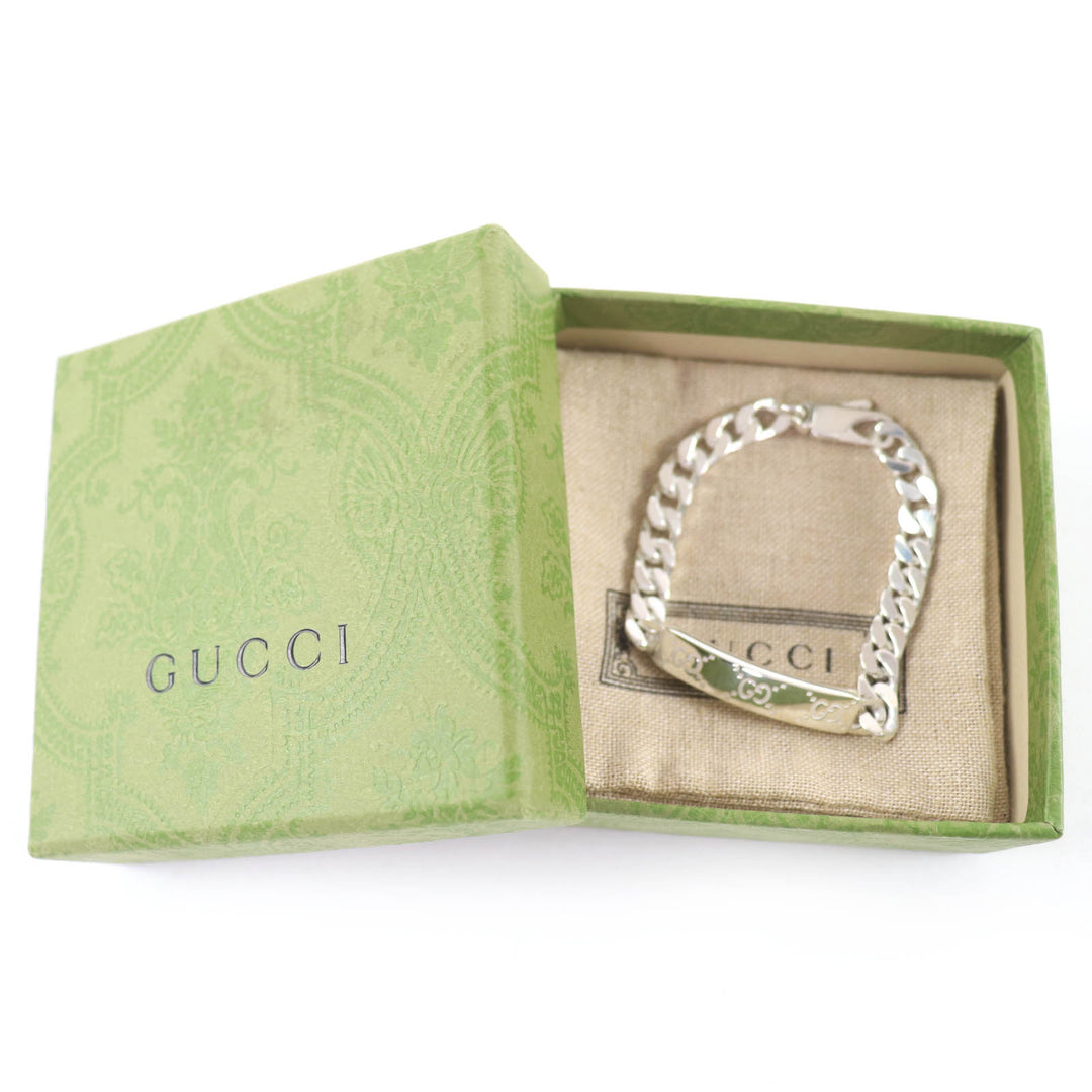 Great GUCCI bracelet Signature GG Silver AG925 Women 16