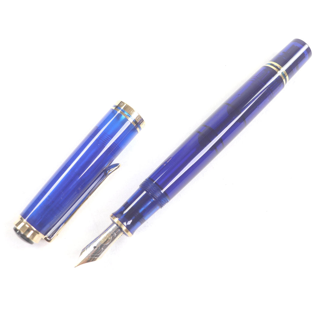 Excellent PERIKAN fountain pen Special liquidation item, cap type Marine Blue
