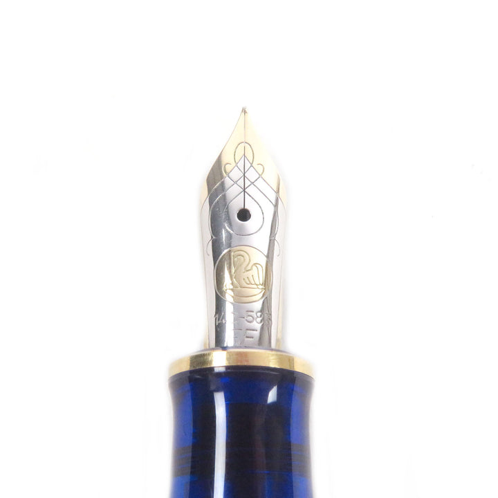 Excellent PERIKAN fountain pen Special liquidation item, cap type Marine Blue