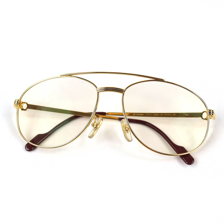 Great Cartier Glasses Trinity Two Bridges gold mens