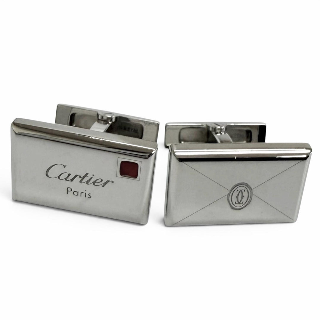 Very Good Cartier Cufflinks cufflinks Letter motif Silver AG925 mens