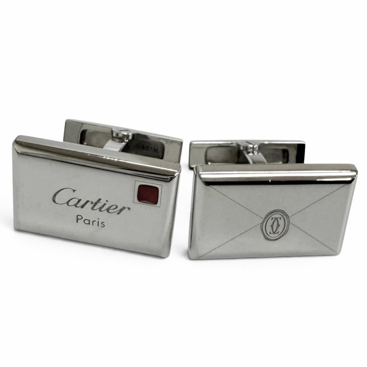 Very Good Cartier Cufflinks cufflinks Letter motif Silver AG925 mens