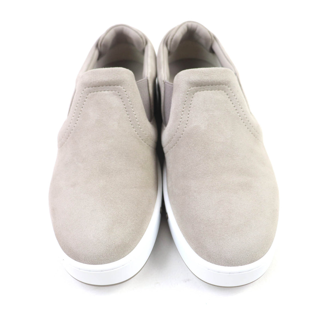 Excellent HERMES Slip-on Kiddy H design suede leather gray Suede leather Women