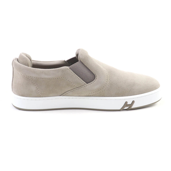 Excellent HERMES Slip-on Kiddy H design suede leather gray Suede leather Women