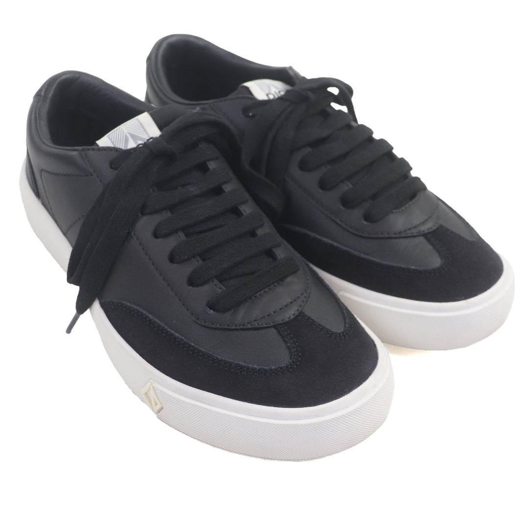 Great DIOR Low cut sneakers cd diamond black leather mens 39 B101