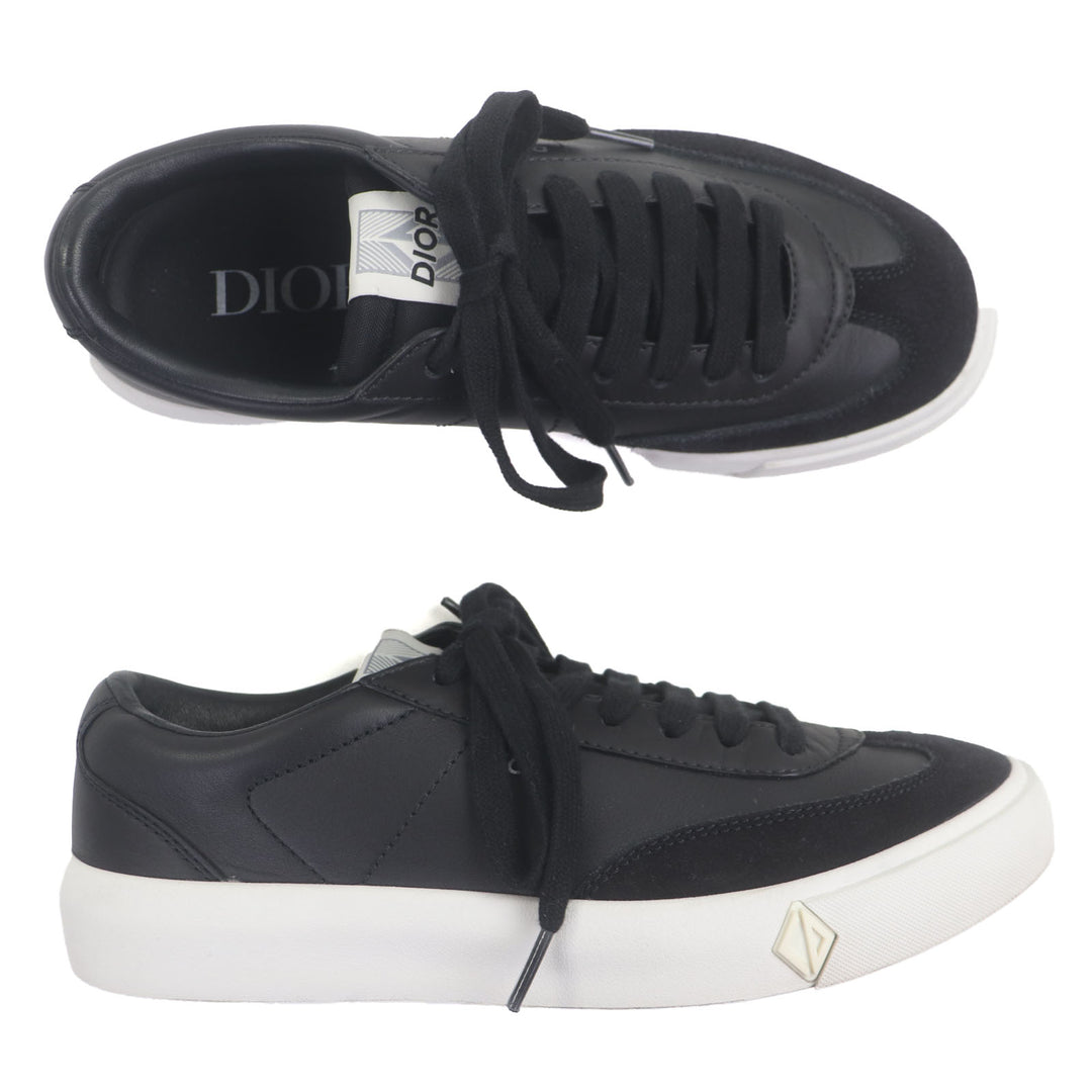 Great DIOR Low cut sneakers cd diamond black leather mens 39 B101