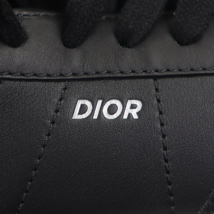 Great DIOR Low cut sneakers cd diamond black leather mens 39 B101