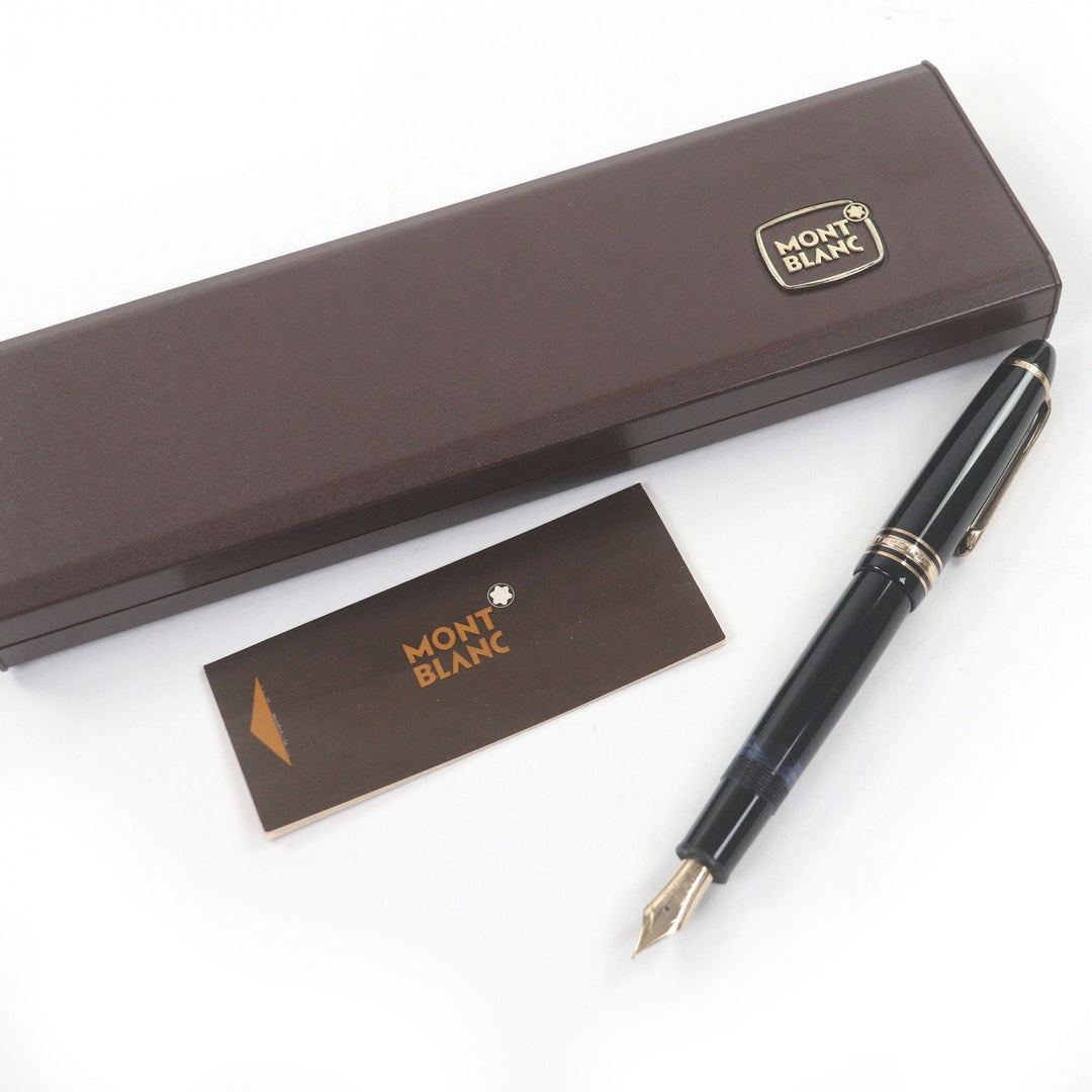 Excellent MONTBLANC fountain pen Meisterstück 146 Cap type black 14K mens