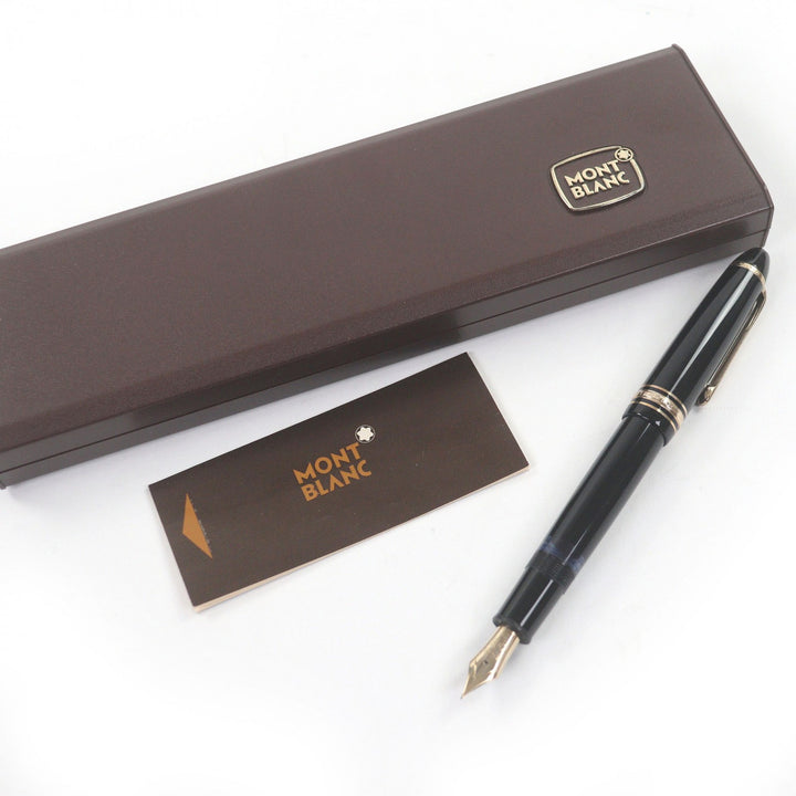 Excellent MONTBLANC fountain pen Meisterstück 146 Cap type black 14K mens