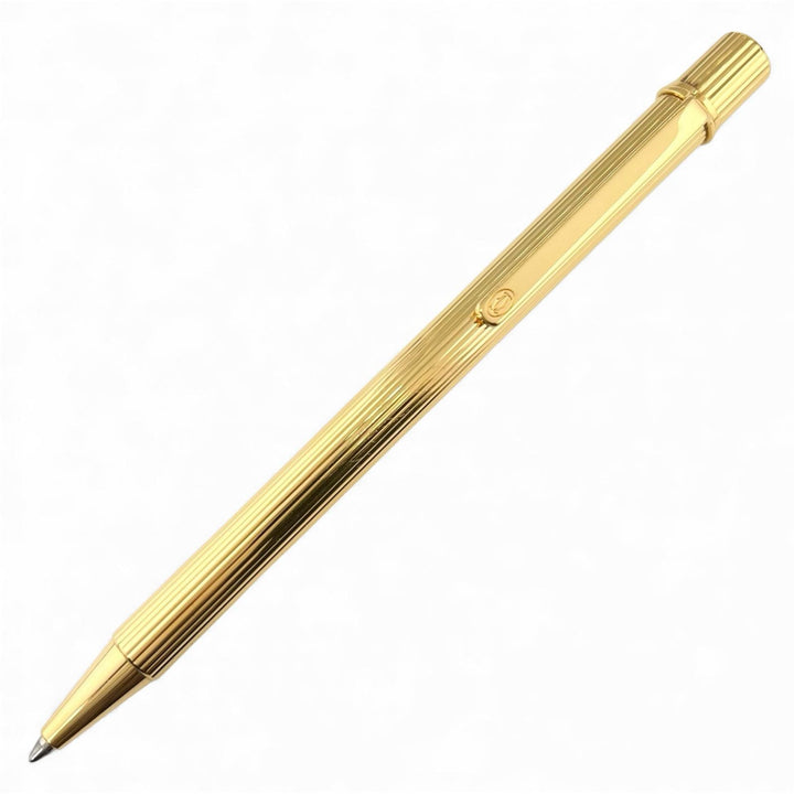 Great Cartier Ballpoint pen Striped Pattern gold mens