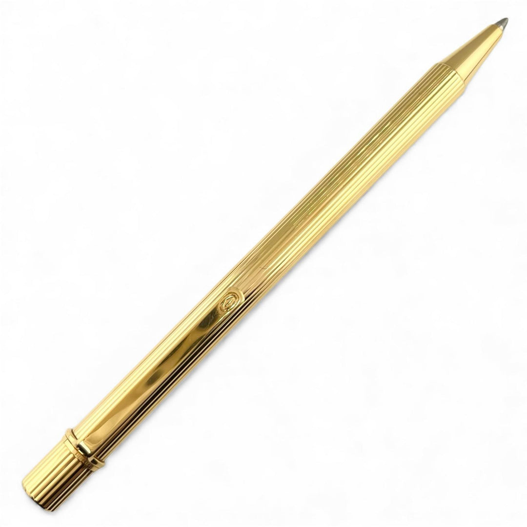Great Cartier Ballpoint pen Striped Pattern gold mens