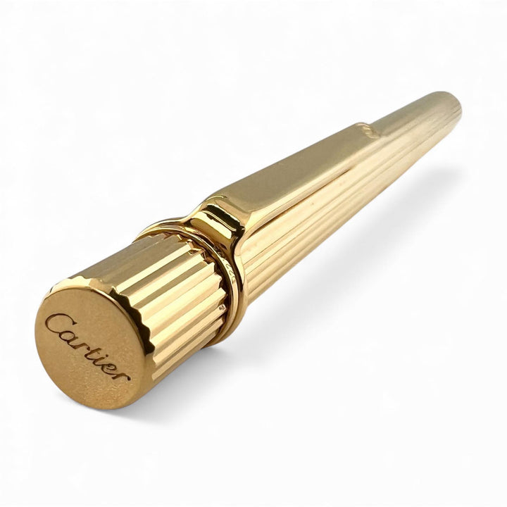 Great Cartier Ballpoint pen Striped Pattern gold mens