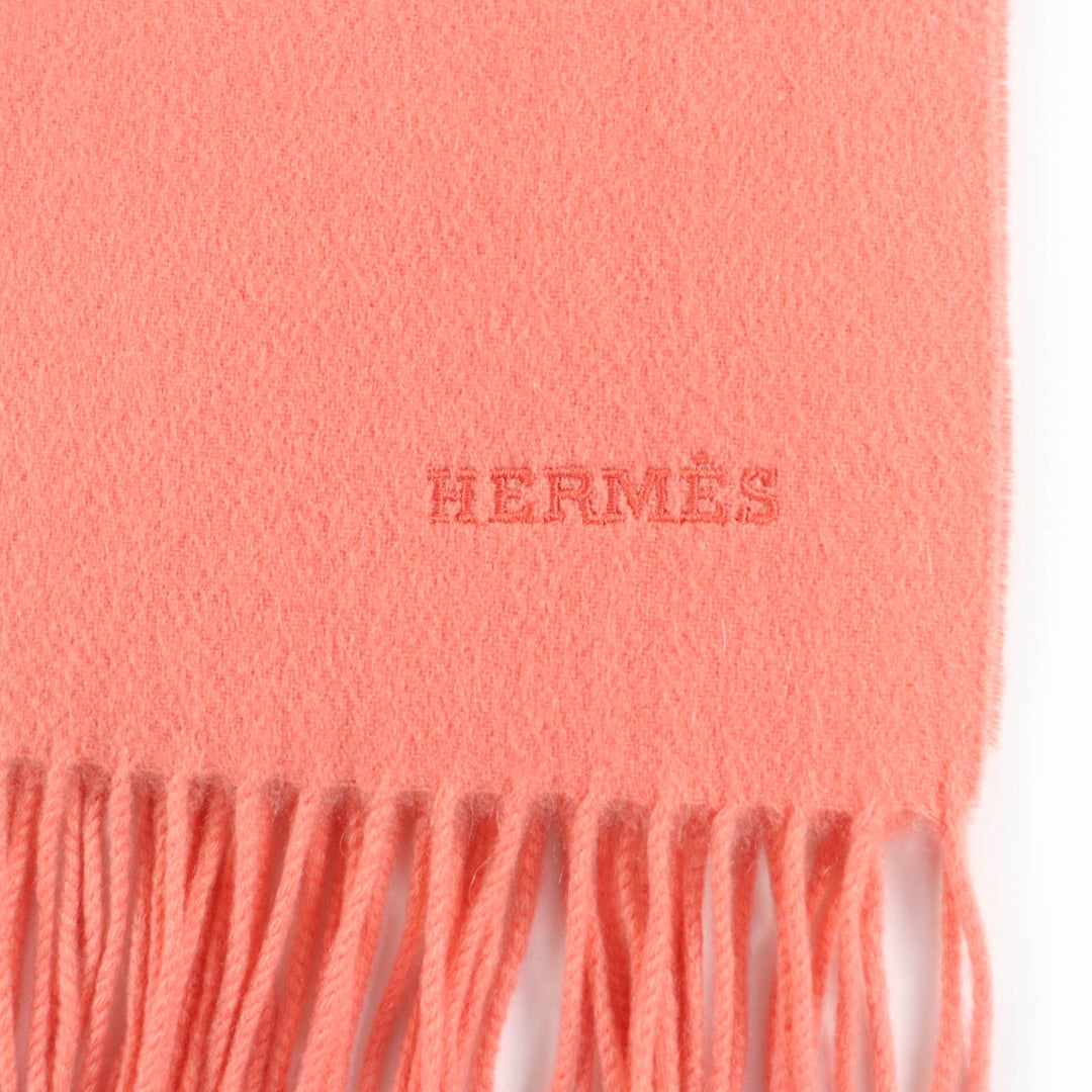 非常に良い HERMES スカーフ 特大 ストール/ショール コーラルピンク系 カシミア