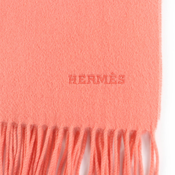非常に良い HERMES スカーフ 特大 ストール/ショール コーラルピンク系 カシミア