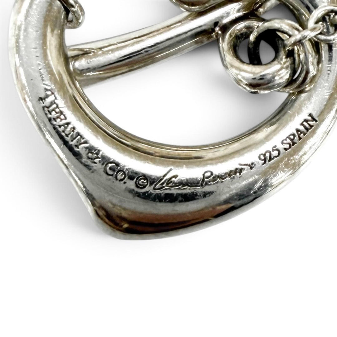 Great TIFFANY&Co. bracelet El Saperetti Open heart white Freshwater pearl Women