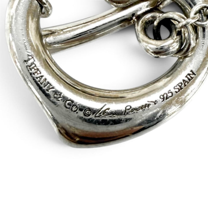 Great TIFFANY&Co. bracelet El Saperetti Open heart white Freshwater pearl Women