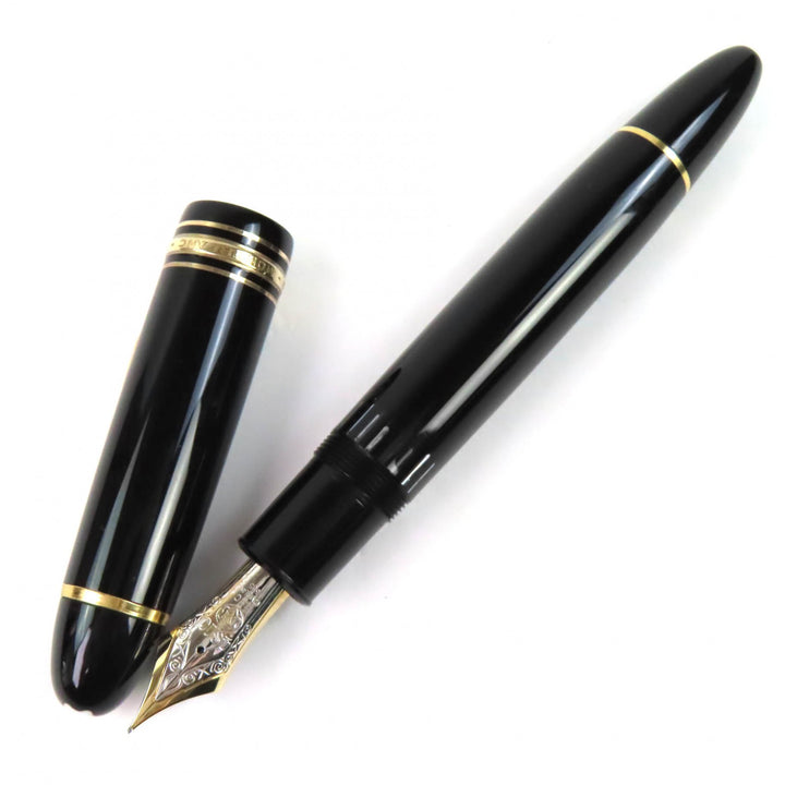 Great MONTBLANC fountain pen Meisterstück 149 white star black 14K mens