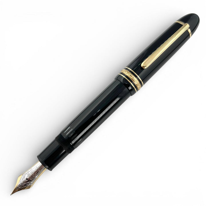 Great MONTBLANC fountain pen Meisterstück 149 white star black 18K mens