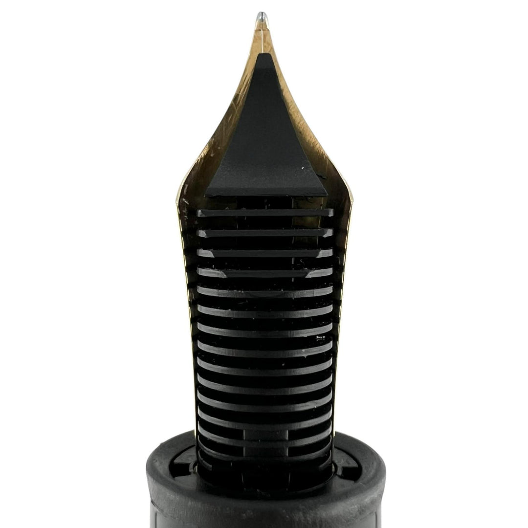 Excellent MONTBLANC fountain pen Meisterstückle Grand white star black 14K mens
