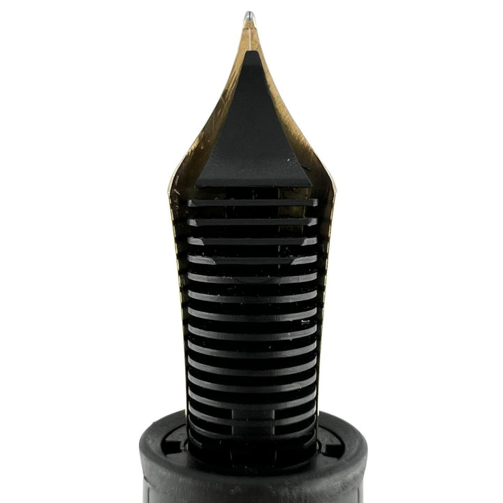 Excellent MONTBLANC fountain pen Meisterstückle Grand white star black 14K mens