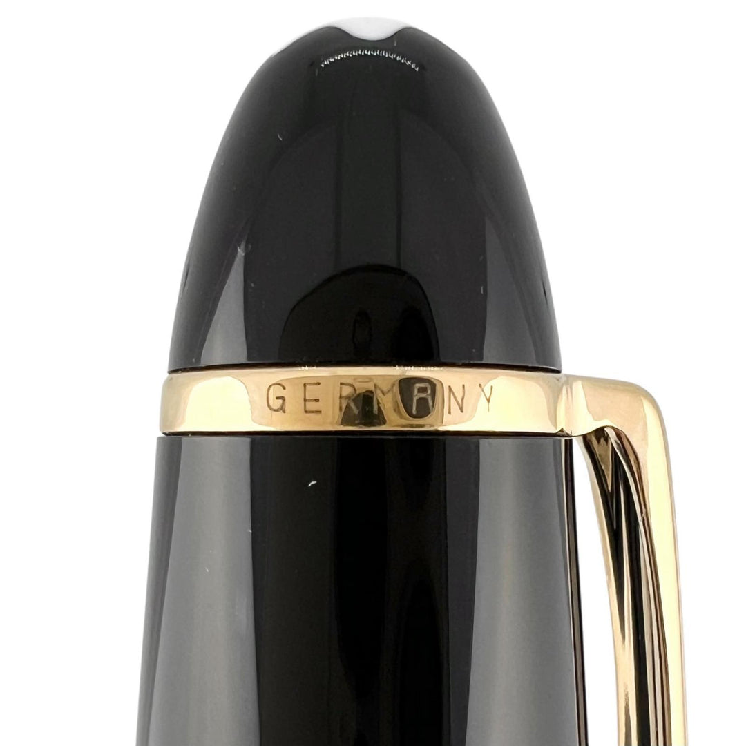 Excellent MONTBLANC fountain pen Meisterstückle Grand white star black 14K mens