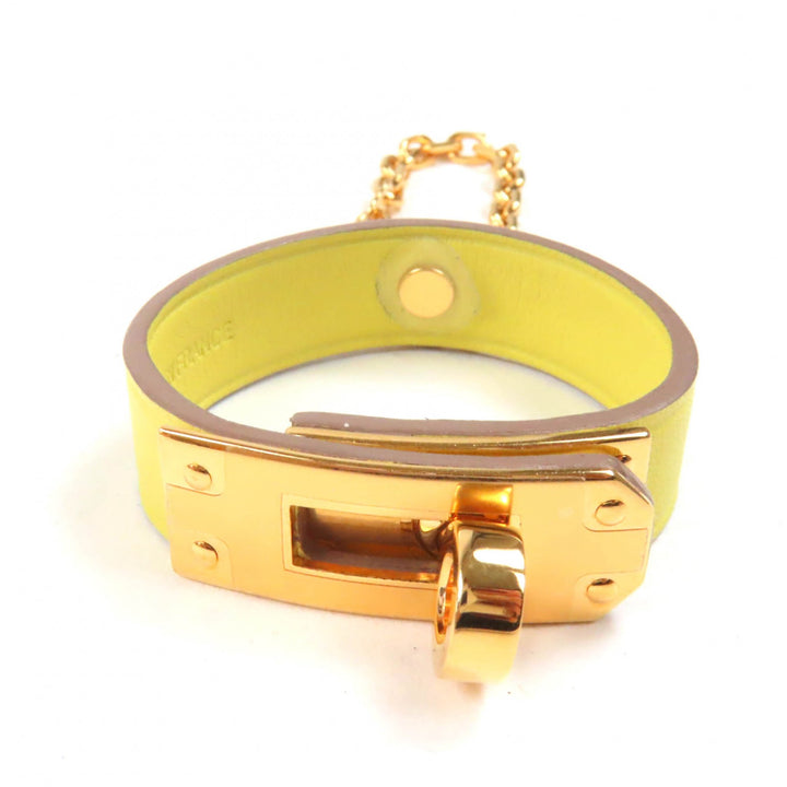 新品 HERMES その他アクセサリー ケリーグローブホルダー バッグチャーム イエローレザー