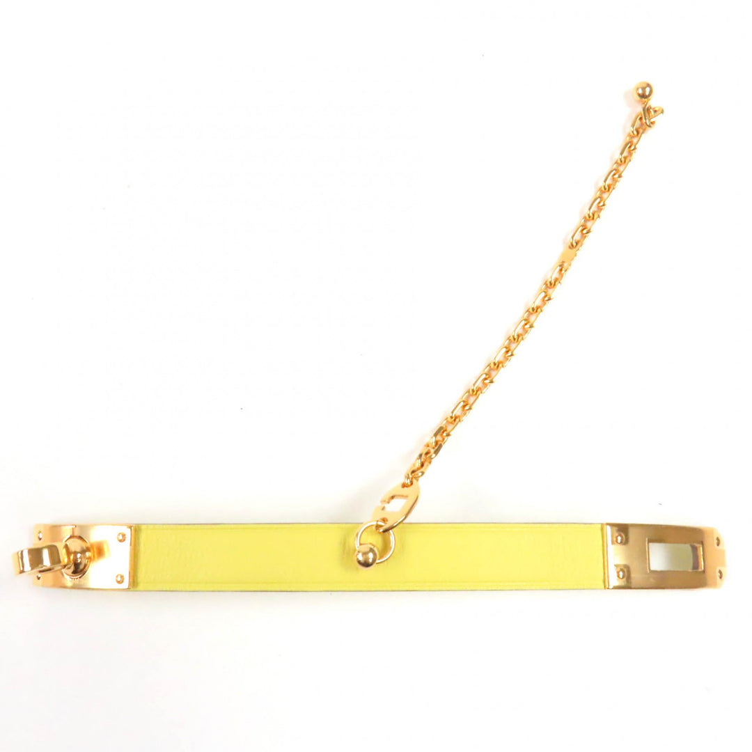 新品 HERMES その他アクセサリー ケリーグローブホルダー バッグチャーム イエローレザー