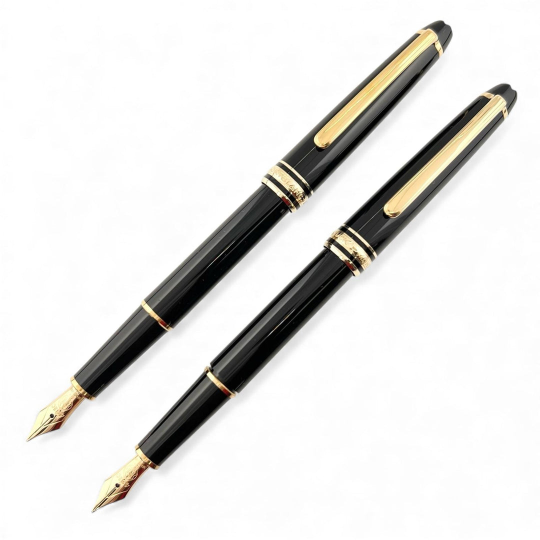 Excellent MONTBLANC fountain pen Meisterstück Classic Two set black 14K mens