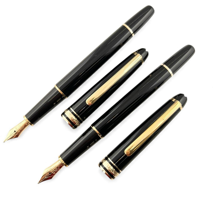 Excellent MONTBLANC fountain pen Meisterstück Classic Two set black 14K mens