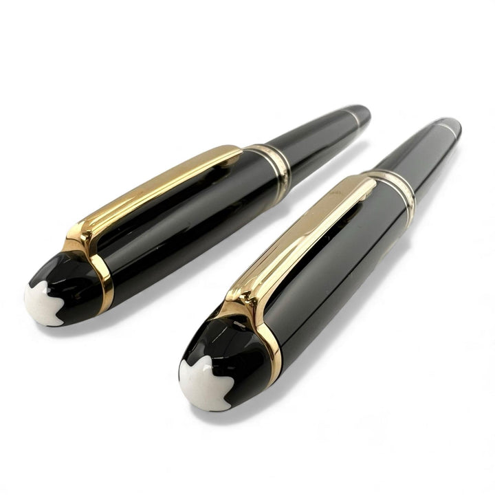 Excellent MONTBLANC fountain pen Meisterstück Classic Two set black 14K mens