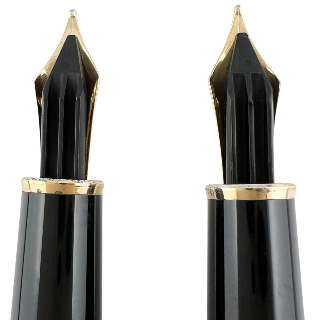 Excellent MONTBLANC fountain pen Meisterstück Classic Two set black 14K mens