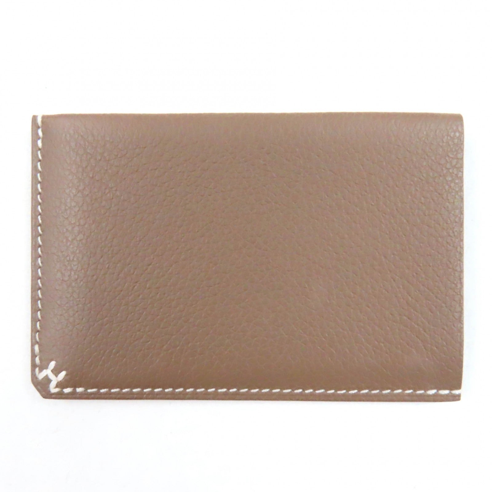 Pristine HERMES Card Case Hserie H bias stitch Vor Evercolor