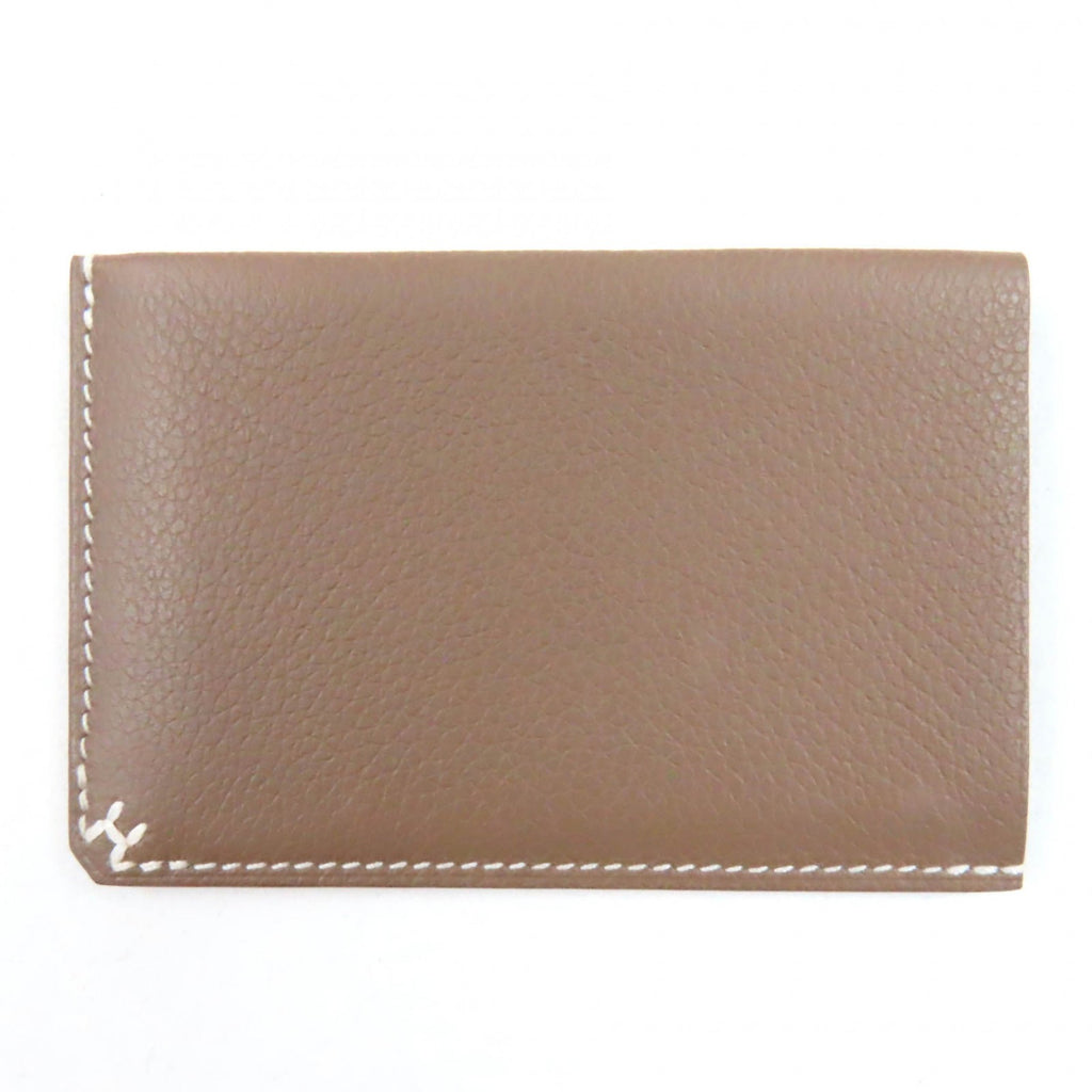 Pristine HERMES Card Case Hserie H bias stitch Vor Evercolor