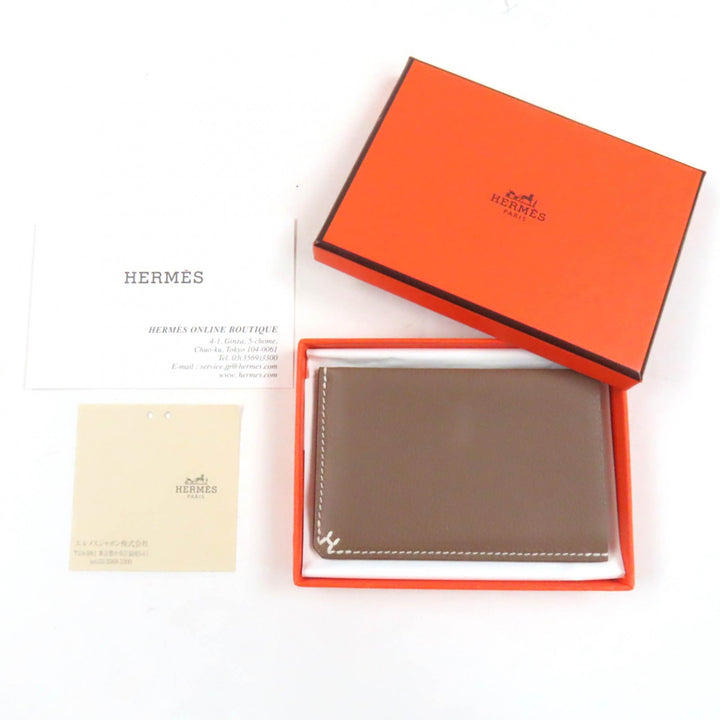 新品 HERMES カードケース Hシリーズ Hバイアスステッチ Vor エバーカラー レザー レディース
