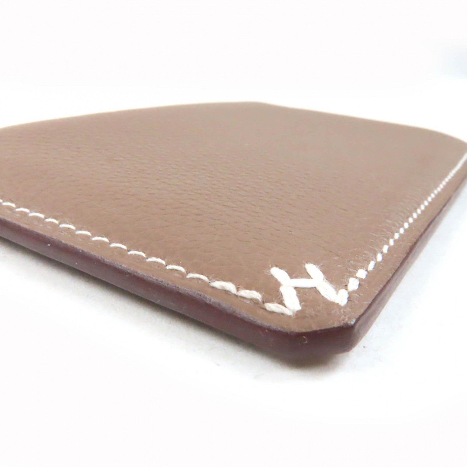 Pristine HERMES Card Case Hserie H bias stitch Vor Evercolor
