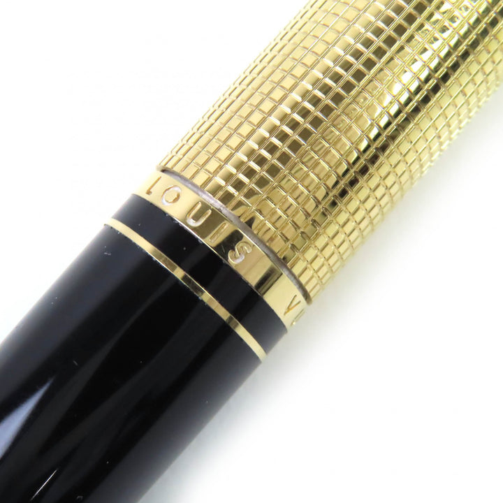 Great LOUIS VUITTON Ballpoint pen Dock lacquer Twist type gold mens N76602