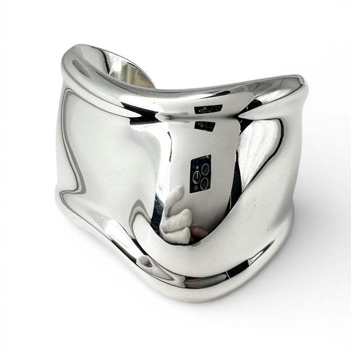 Great TIFFANY&Co. Bangle El Saperetti Small Bone Cuff Silver AG925 Women