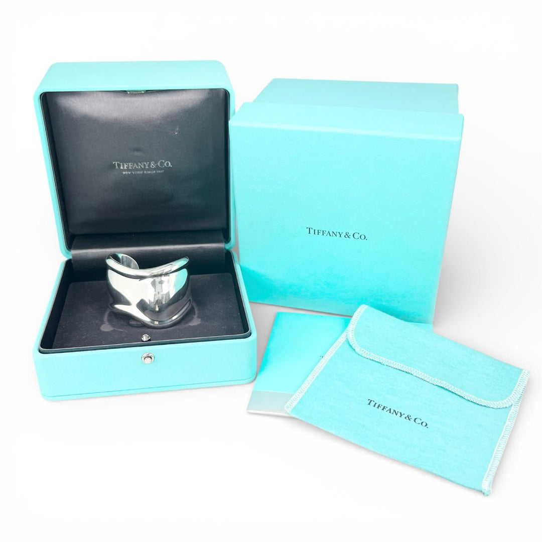 Great TIFFANY&Co. Bangle El Saperetti Small Bone Cuff Silver AG925 Women