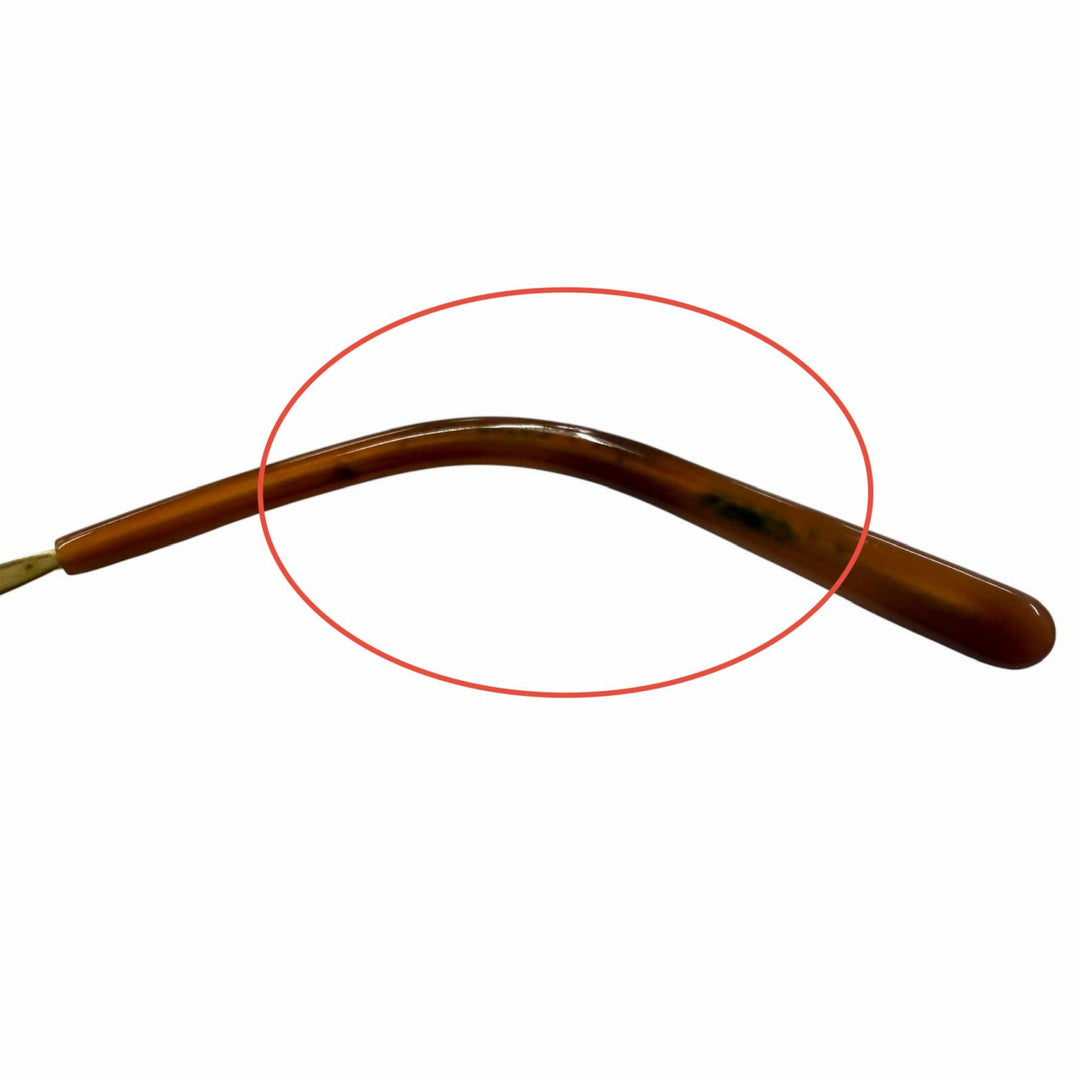 Very Good Cartier Glasses C Logo Oval Two-Point Rimless gold mens
