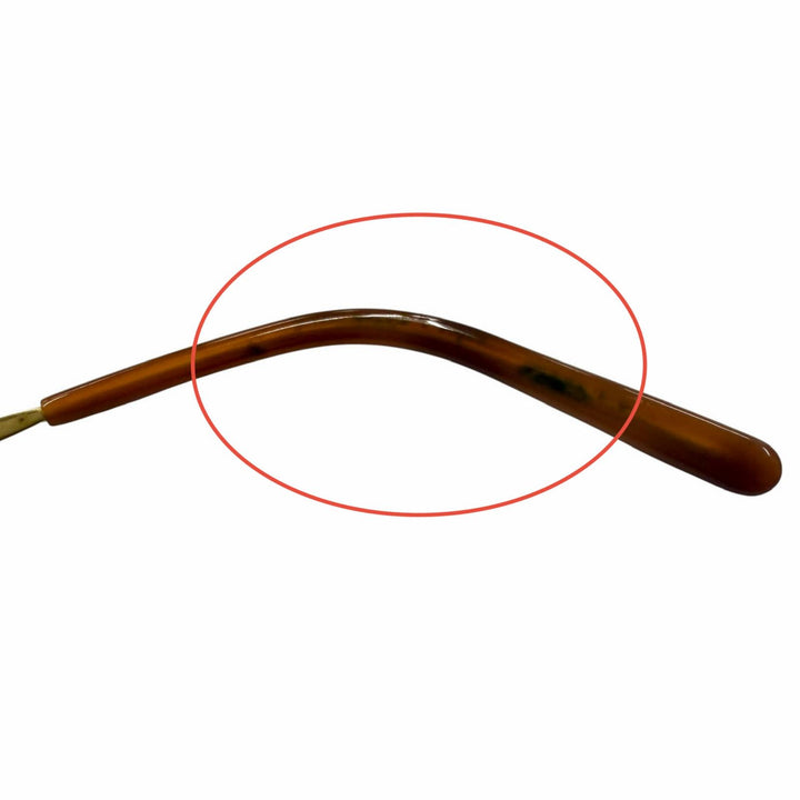 Very Good Cartier Glasses C Logo Oval Two-Point Rimless gold mens
