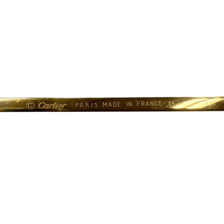 Very Good Cartier Glasses C Logo Oval Two-Point Rimless gold mens